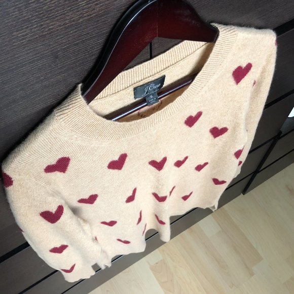 J.Crew Intarsia Heart Everyday Cashmere Sweater - Picture 4 of 8